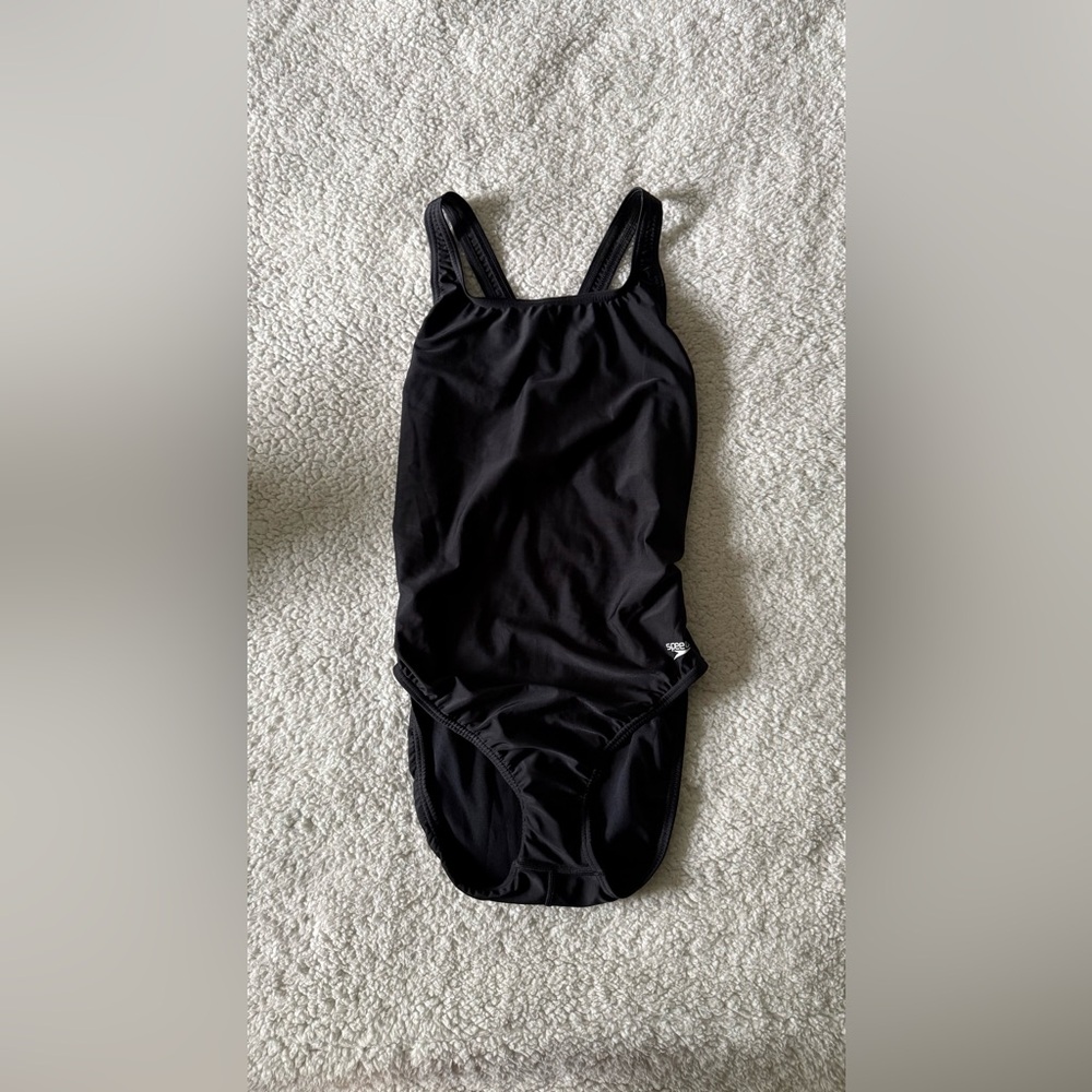Speedo Pro LT Women’s Black Athletic Scoop-Back One-Piece Swimsuit Size 14/40